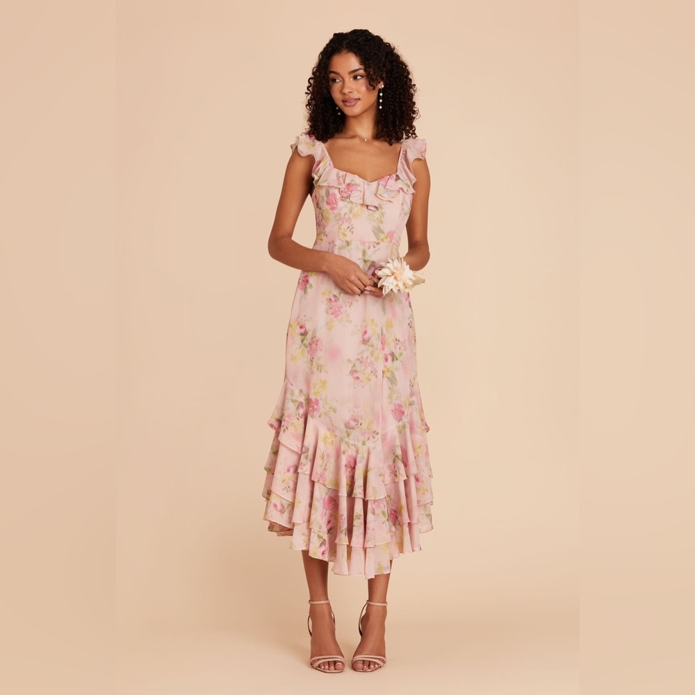 Birdy Grey Ginny Dress in Chiffon Vintage Pink Floral - Picture 2 of 6